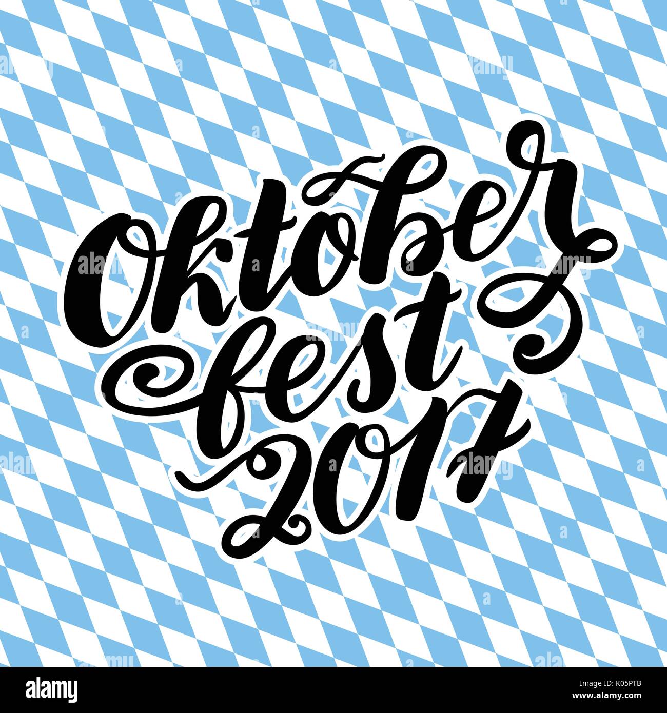 Oktoberfest 2017 hand drawn lettering. Vector lettering illustration ...
