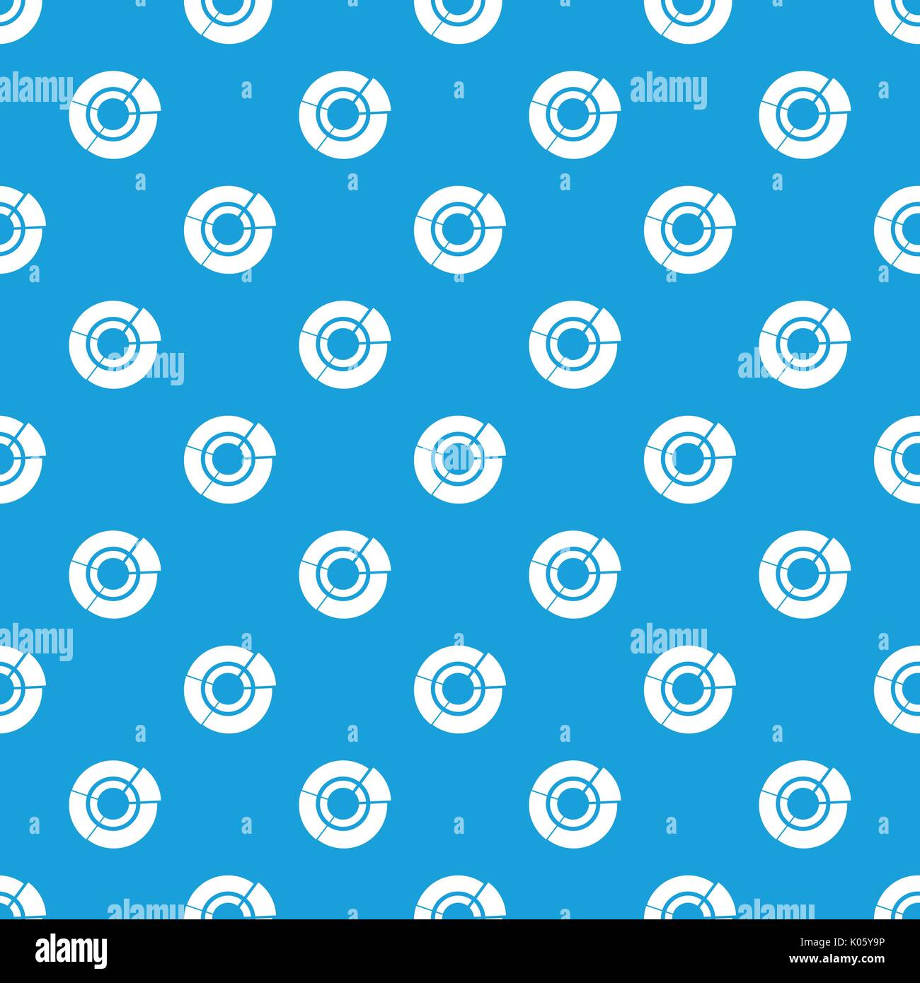 Pie chart for infographic pattern seamless blue Stock Vector
