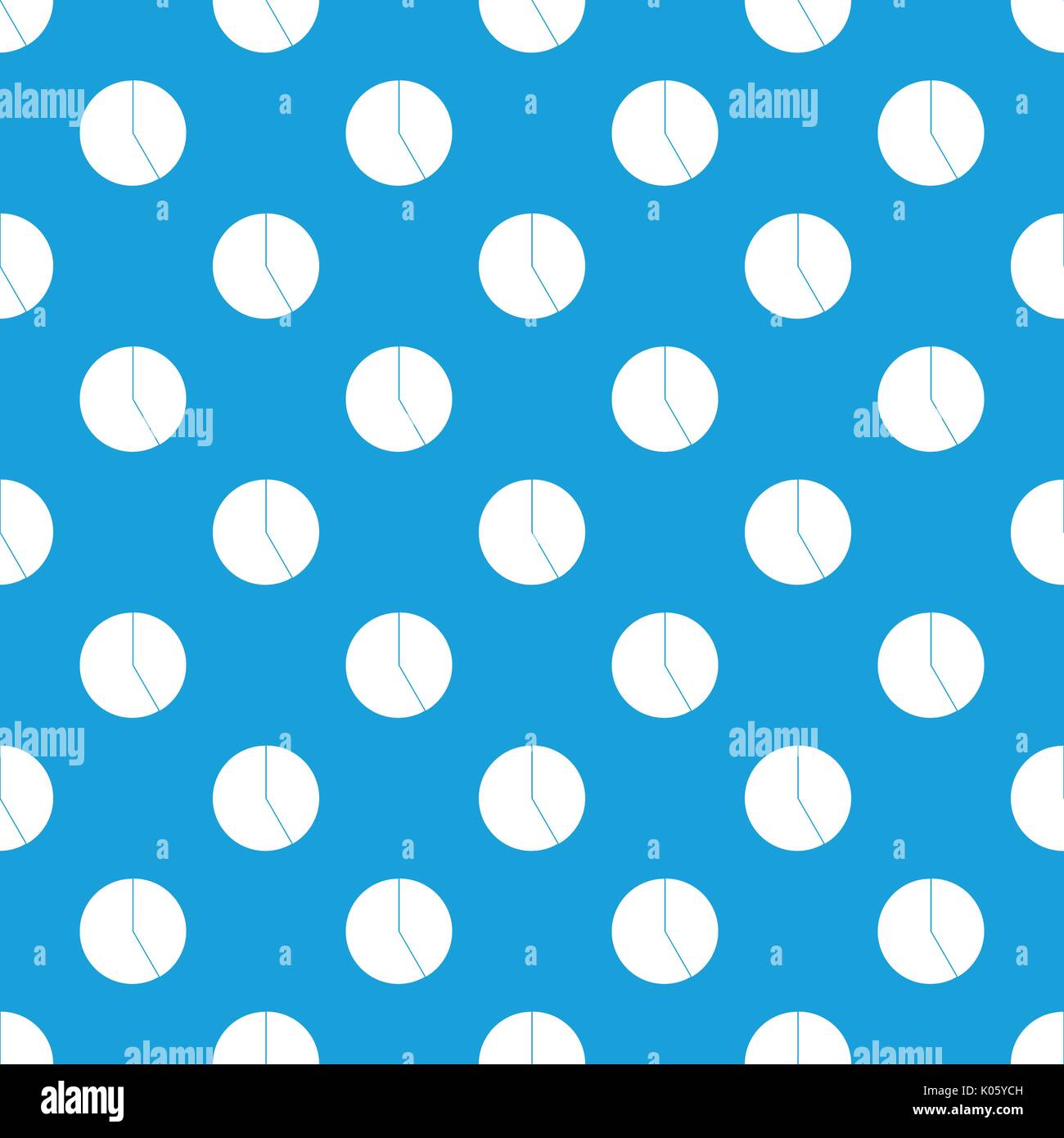 Abstract pie chart for business pattern seamless blue Stock Vector
