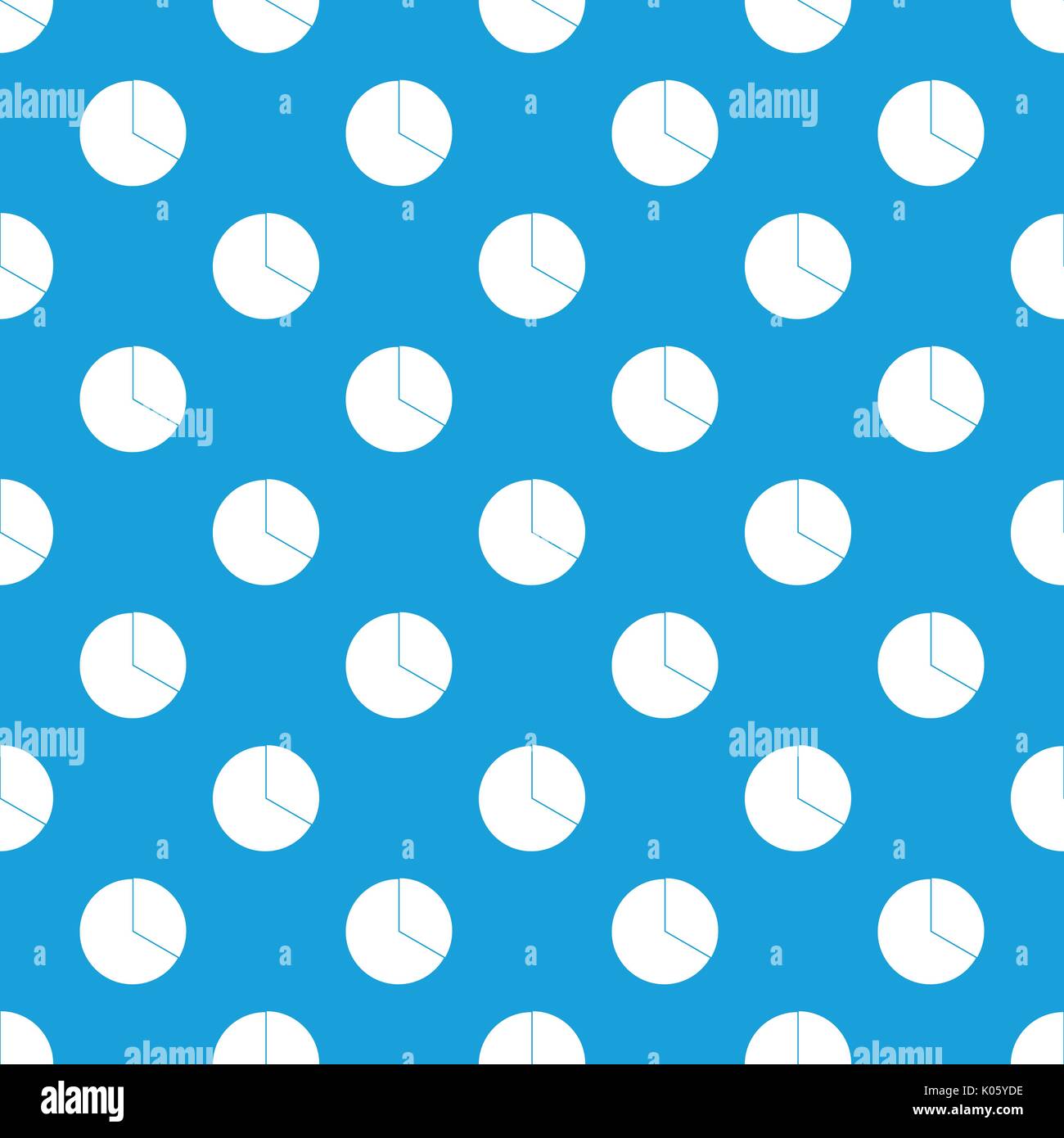 Circle chart infographic pattern seamless blue Stock Vector