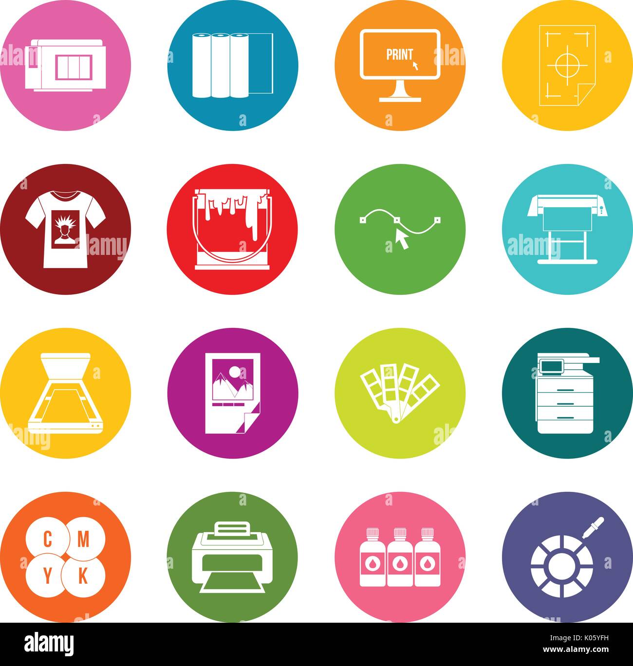Printing ink colors Stock Vector Images - Alamy
