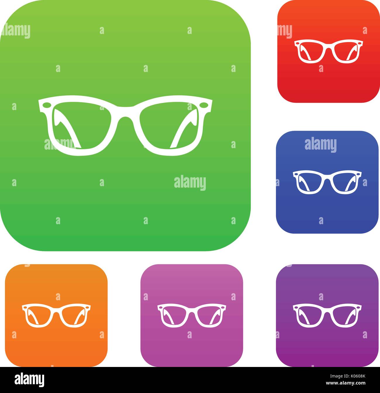 Eyeglasses set collection Stock Vector