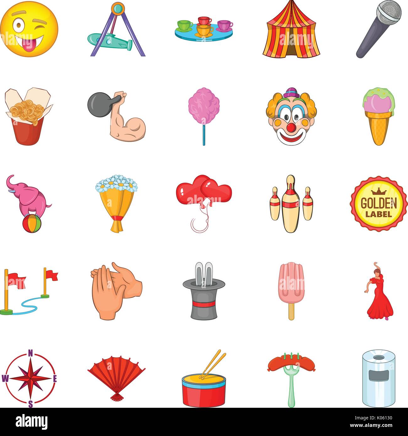 Air balloon icons set, cartoon style Stock Vector Image & Art - Alamy
