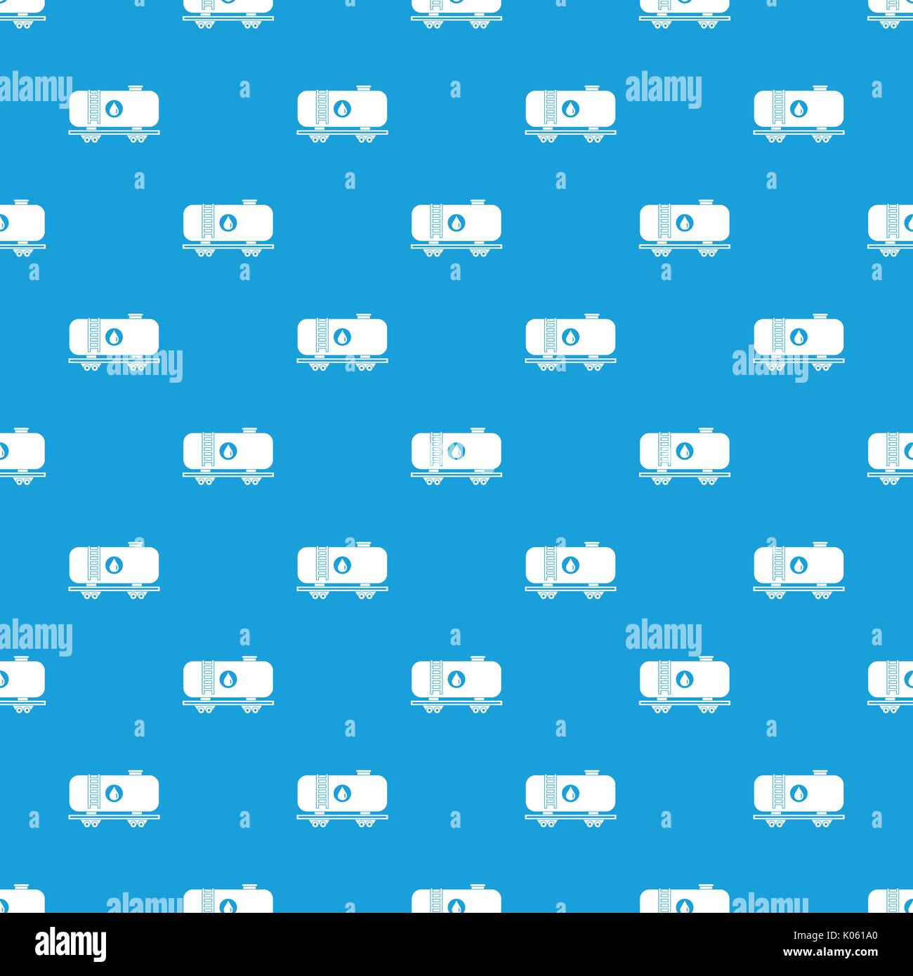 Oil railway tank pattern seamless blue Stock Vector