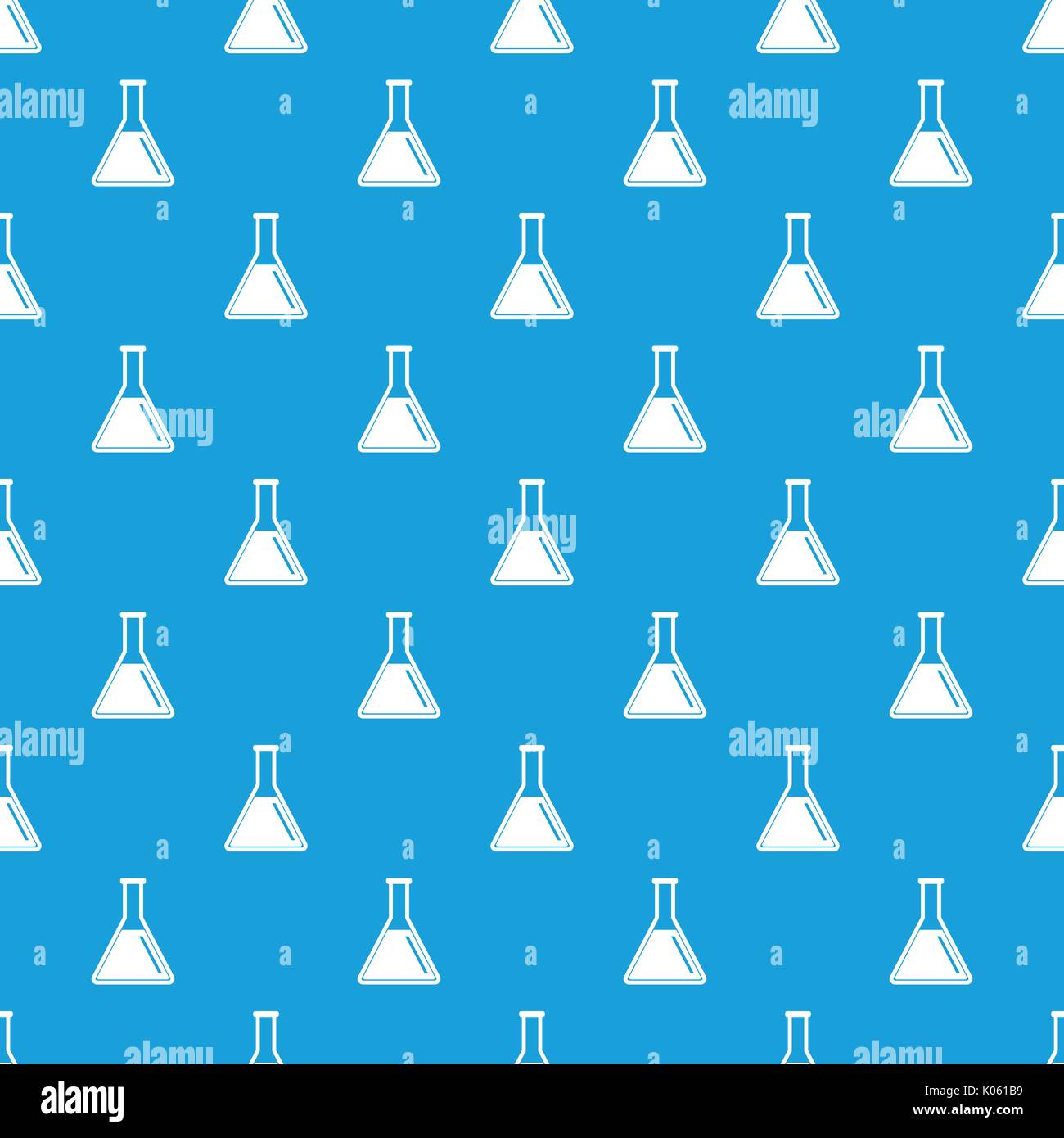 Test tube with oil pattern seamless blue Stock Vector