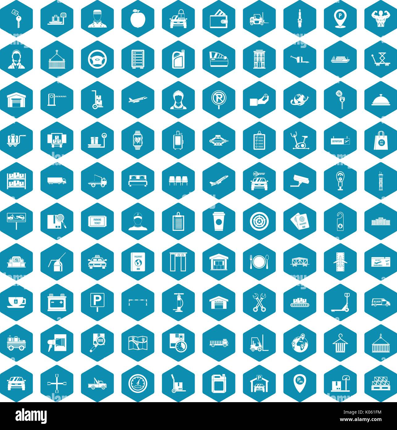 100 loader icons sapphirine violet Stock Vector