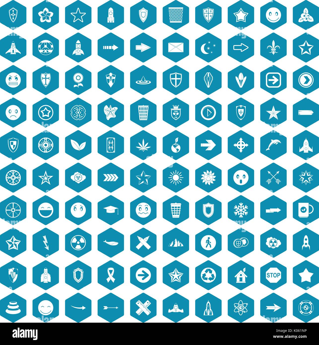 100 logotype icons sapphirine violet Stock Vector