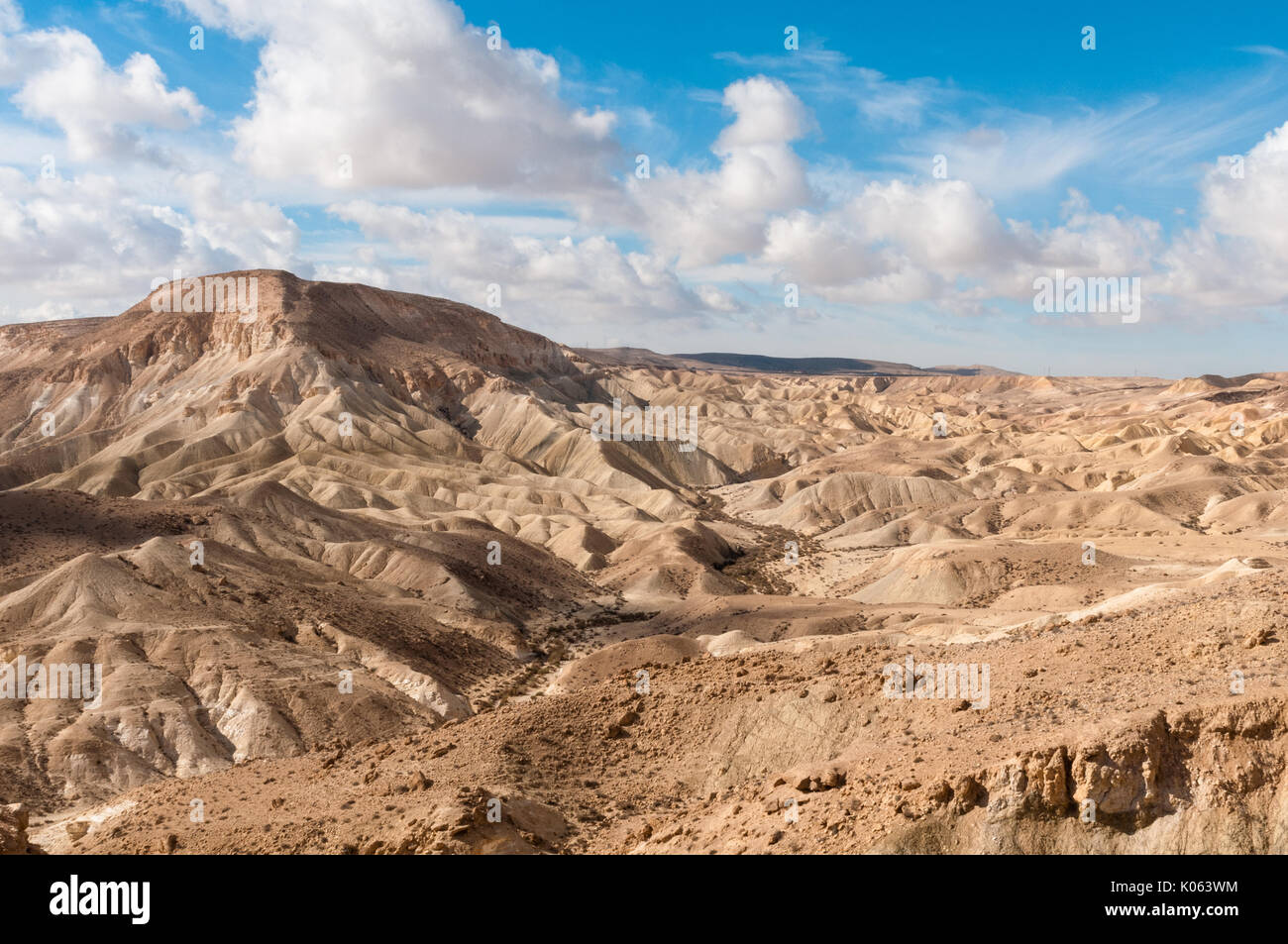 The eroded landscape of Ein Avdat National Park, located in the Negev ...
