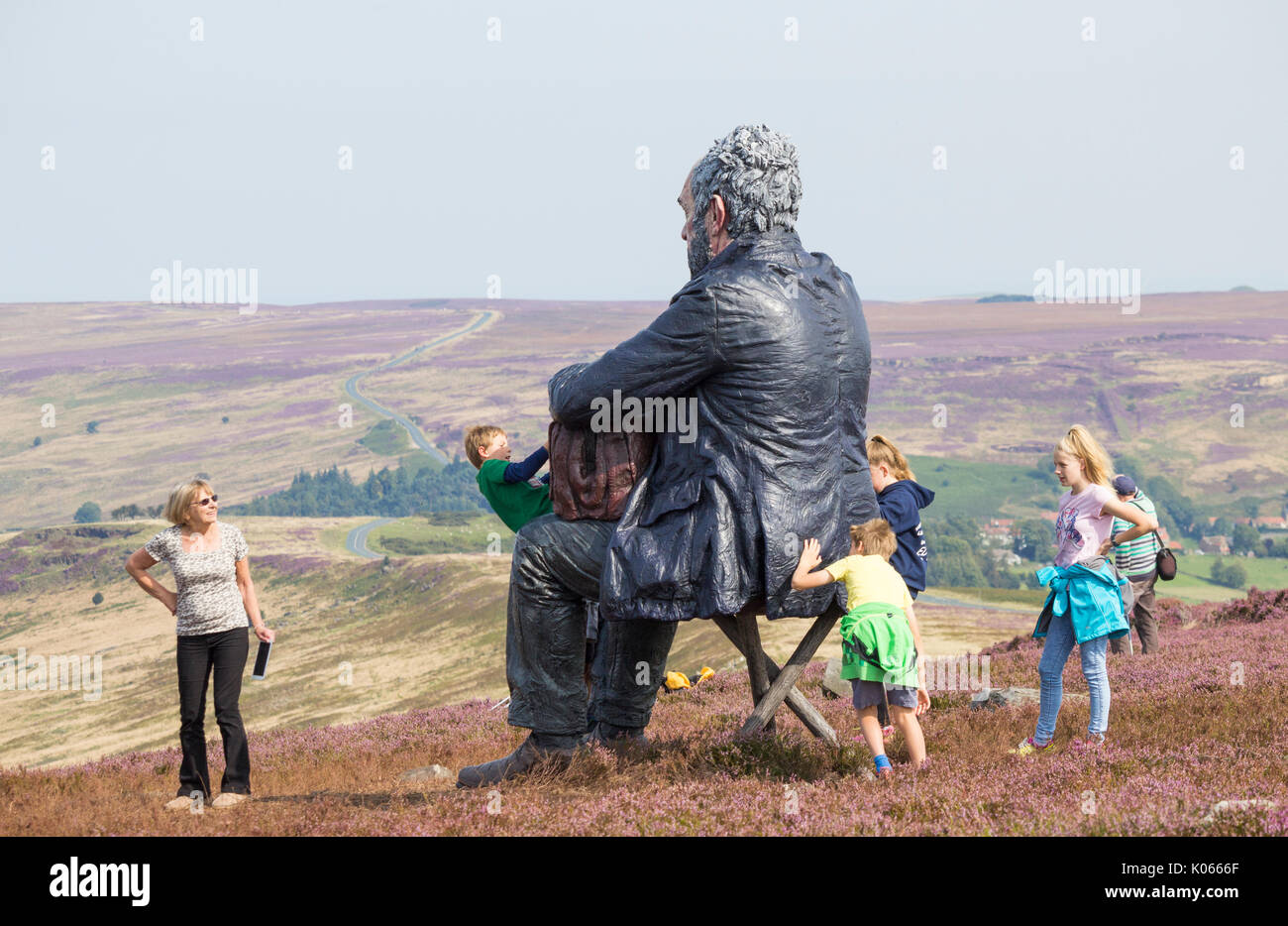 Castleton Rigg, North York Moors National park England, UK. 3metre tall ...