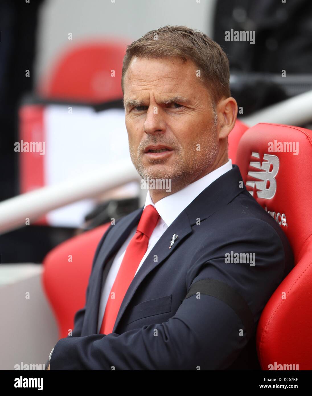 FRANK DE BOER CRYSTAL PALACE FC MANAGER CRYSTAL PALACE FC MANAGER ANFIELD LIVERPOOL ENGLAND 19 August 2017 Stock Photo