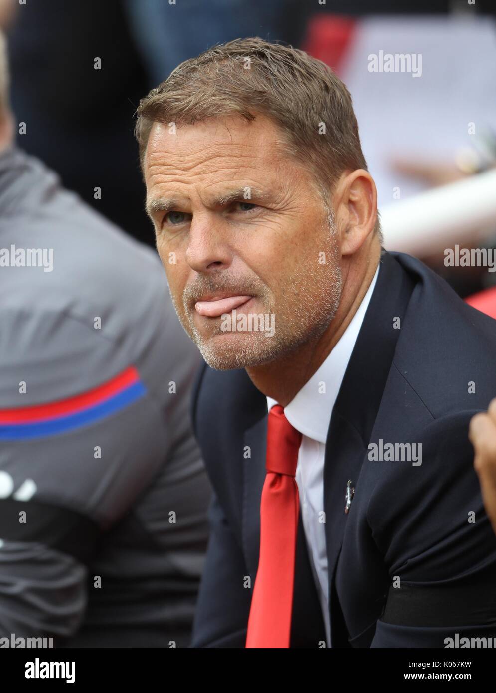 FRANK DE BOER CRYSTAL PALACE FC MANAGER CRYSTAL PALACE FC MANAGER ANFIELD LIVERPOOL ENGLAND 19 August 2017 Stock Photo