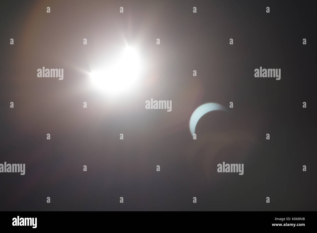 Solar Eclipse Over Dallas Texas Stock Photo Alamy