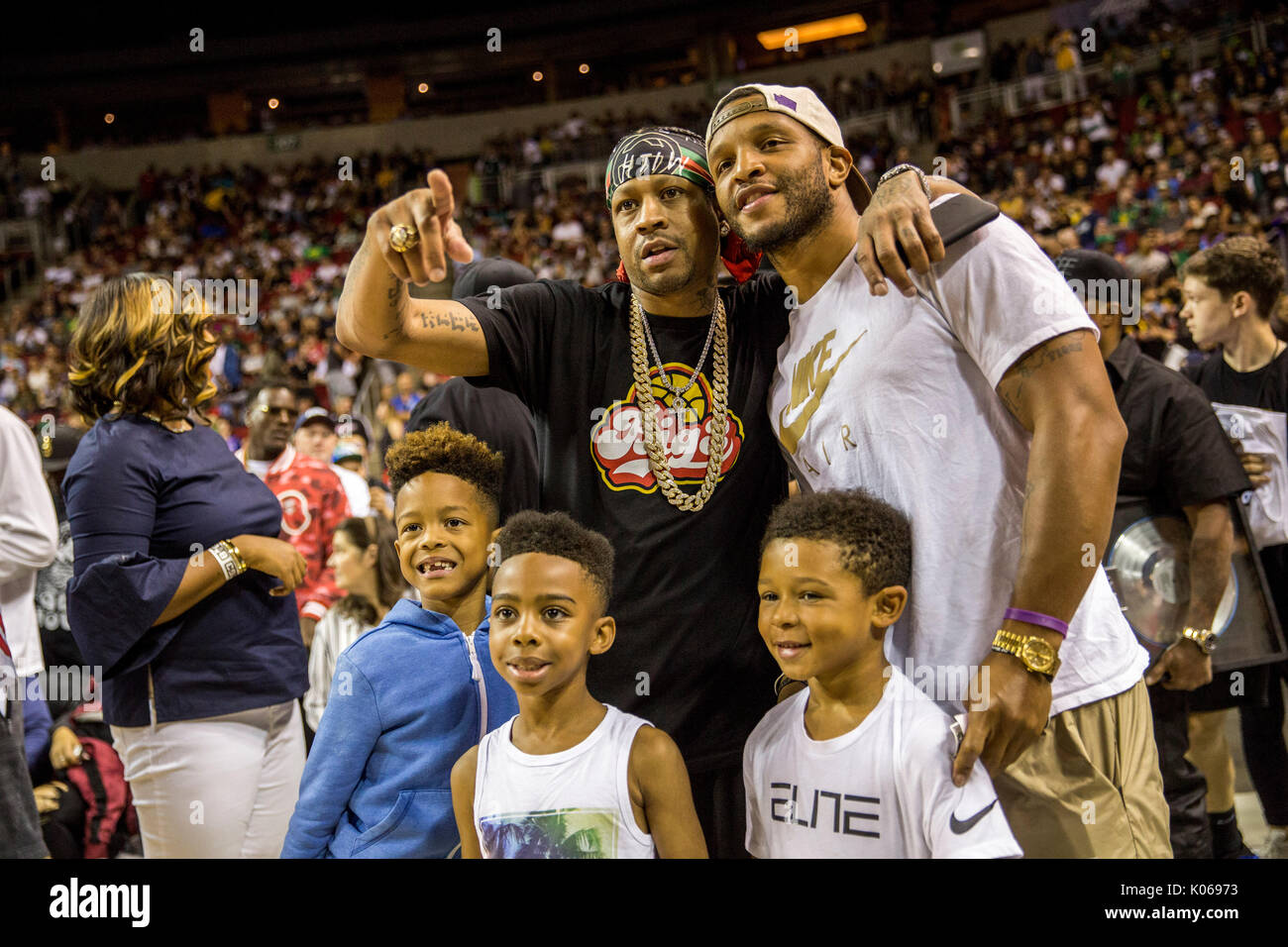 Allen Iverson poses for photo week nine BIG3 threeonthree basketball