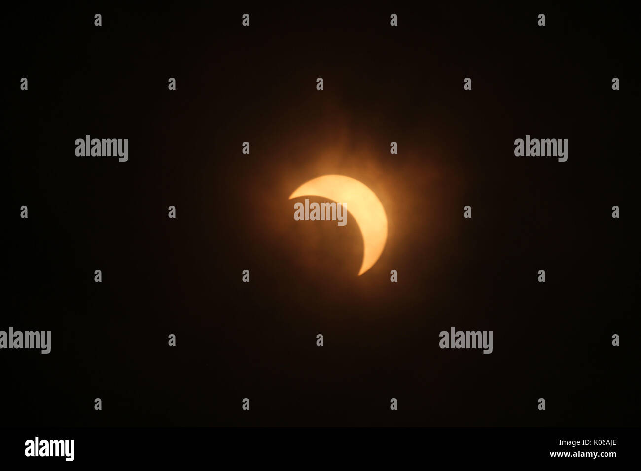 New York, New York, USA. 21st Aug, 2017. Solar Eclipse as seen in New ...