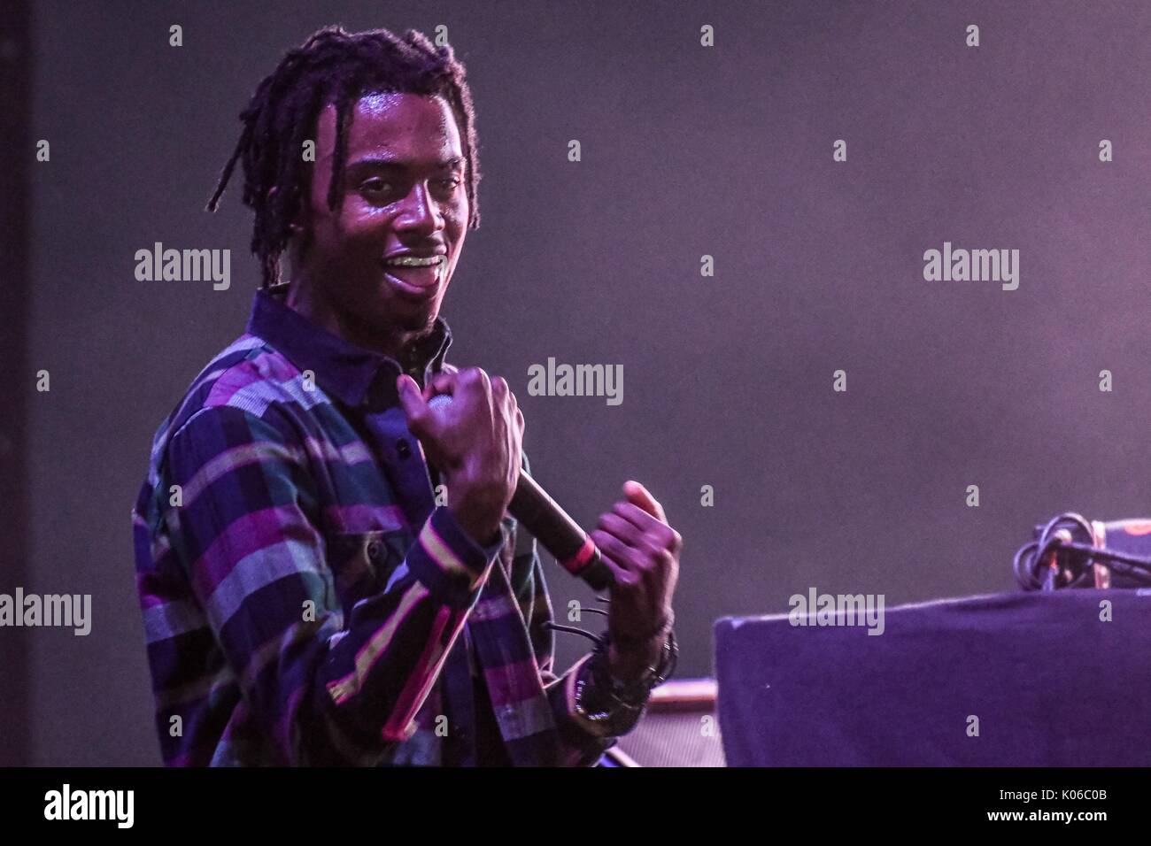 Wantagh, NY, USA. 20th Aug, 2017. Playboi Carti on stage for 2017 Hot 100 Music Festival - SUN 2, Northwell Health at Jones Beach Theater, Wantagh, NY August 20, 2017. Credit: Steven Ferdman/Everett Collection/Alamy Live News Stock Photo