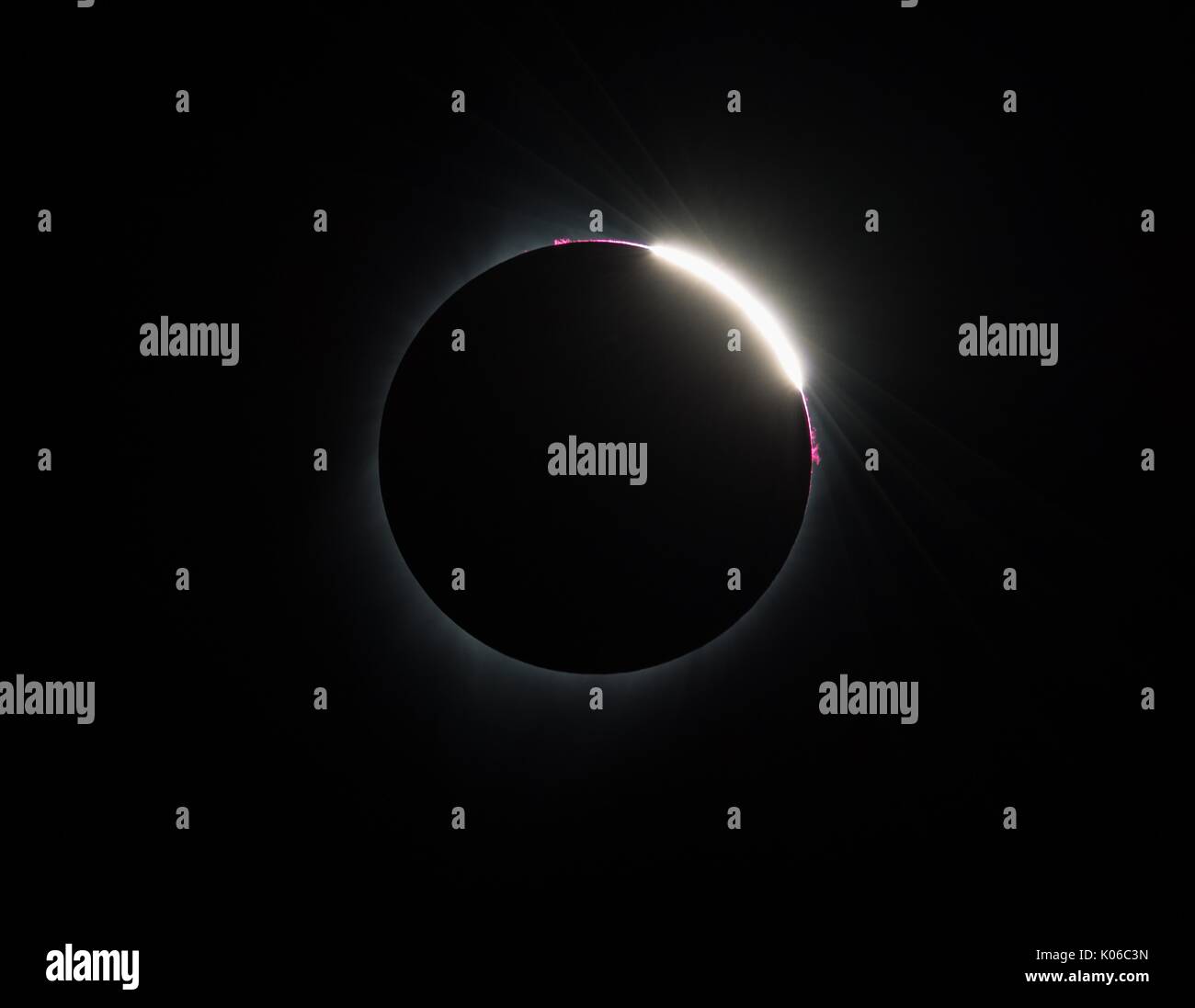 Madras, United States Of America. 21st Aug, 2017. Some prominences are