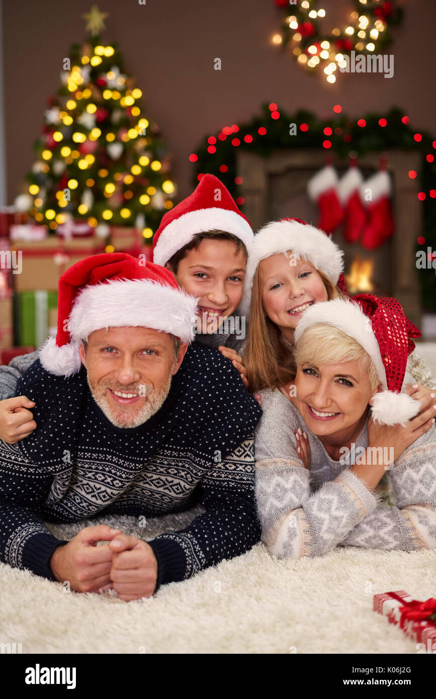 Parents and children having fun together Stock Photo