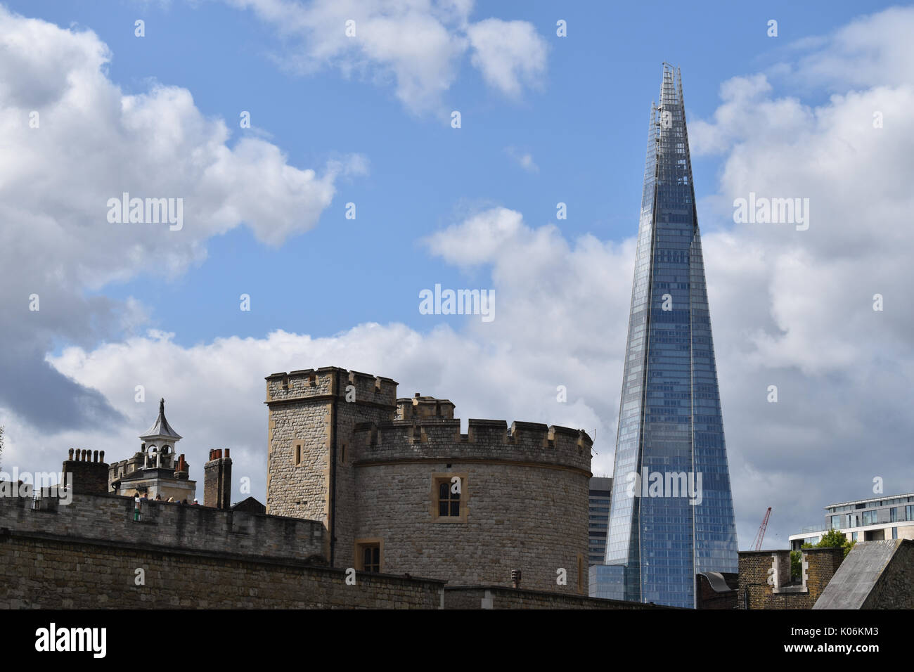 London: Tower of London and the Shard Stock Photo