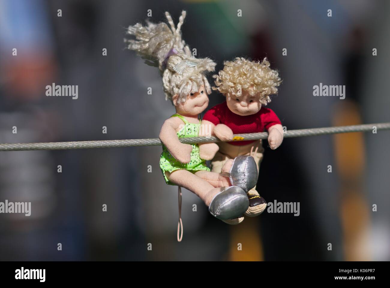 Soft toys hanging on a rope hires stock photography and images Alamy