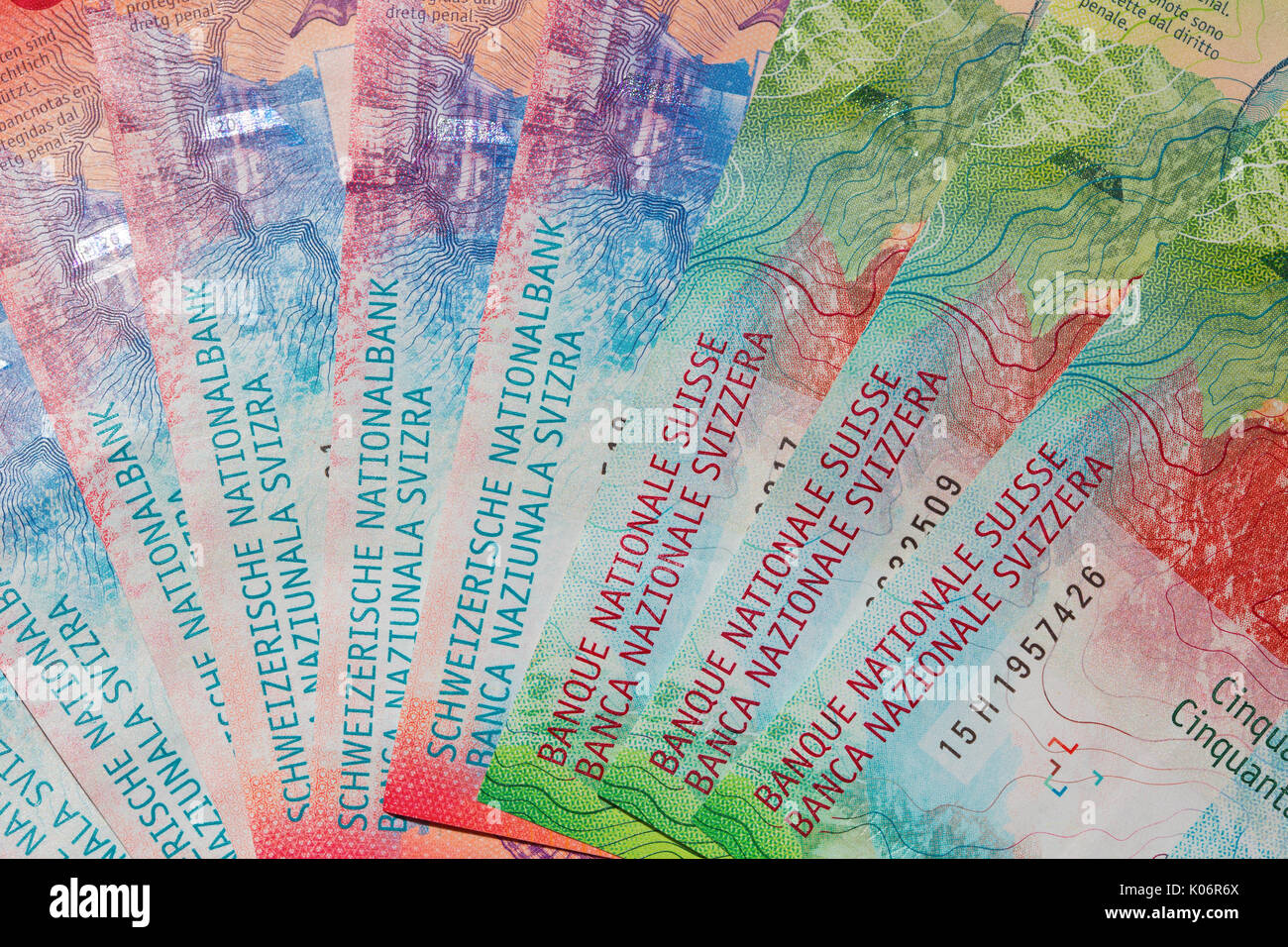 Collection of the new swiss banknotes (issued in 2017 Stock Photo - Alamy