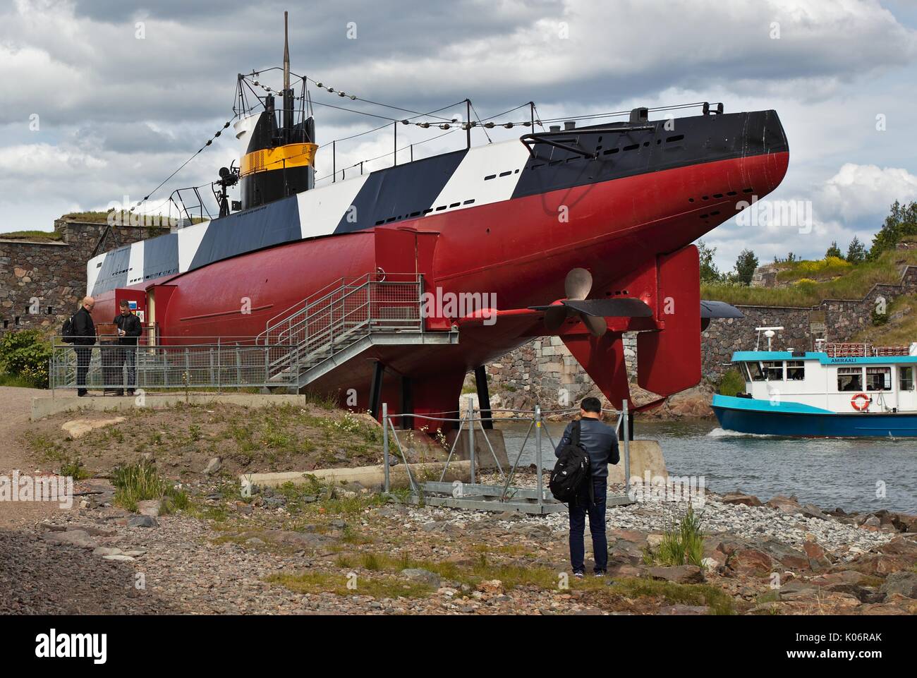 Outside Submarine Vesikko Suomenlinna Helsinki Finland Stock Photo 