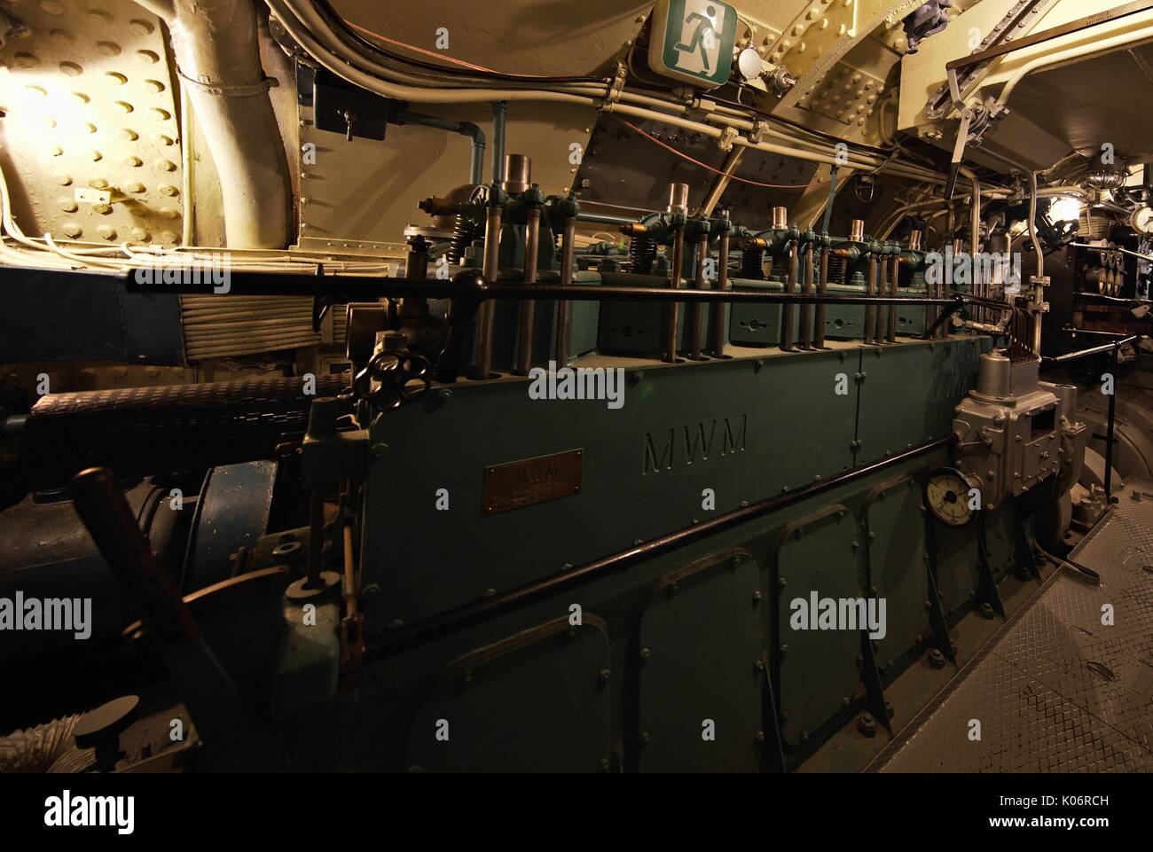 Inside Submarine Vesikko Suomenlinna Helsinki Finland Stock Photo 
