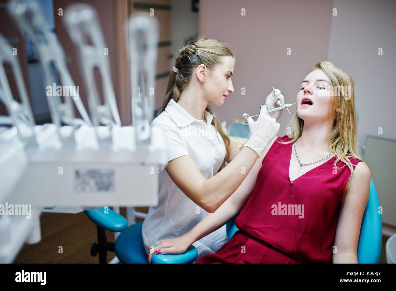 Woman dentist injection hi-res stock photography and images - Page