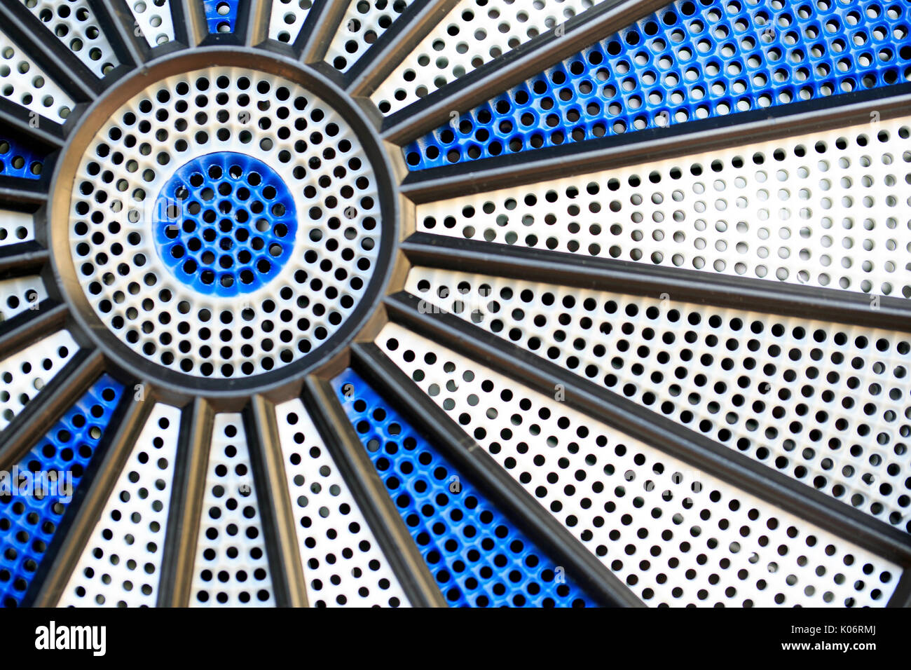 Bullseye on a wall with some darts Stock Photo