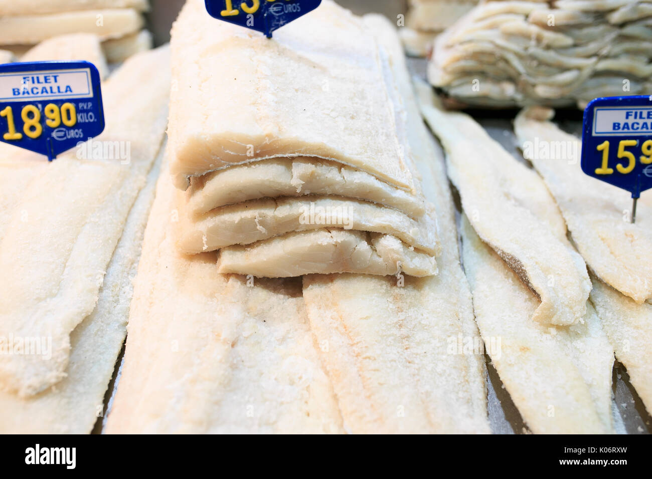 Raw uncooked seafood Bacalao Stock Photo Alamy