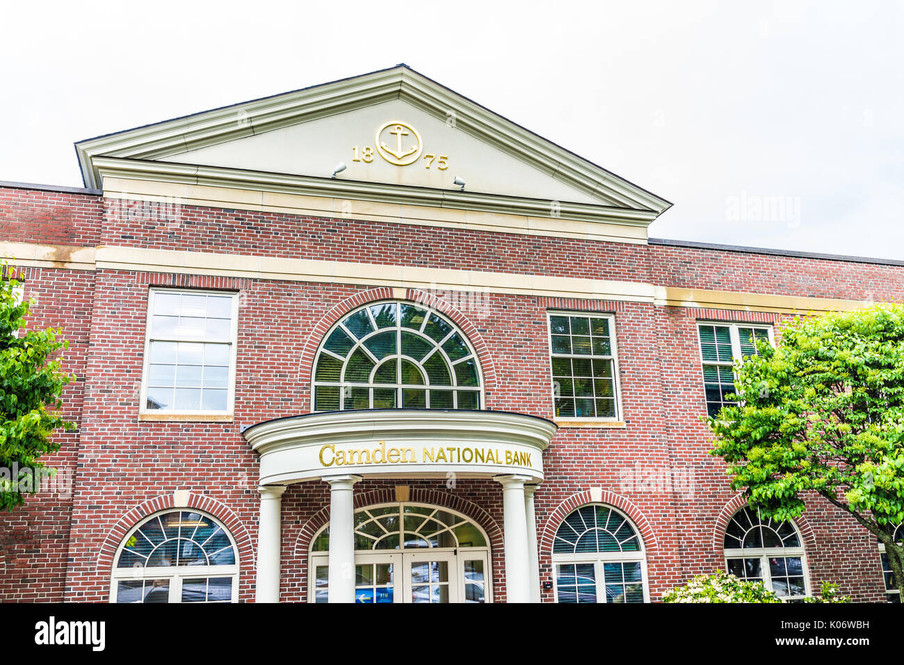 Camden, USA June 9, 2017 Downtown small village in Maine with