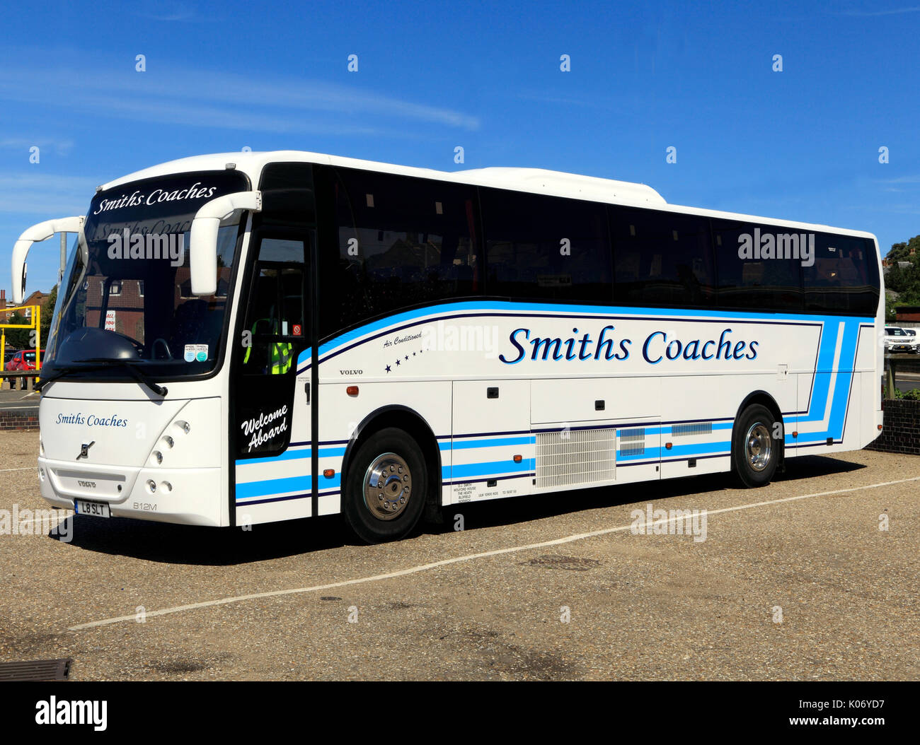 Smiths Coaches, coach, coaches, day trips, trip, excursion, excursions, travel, transport, company, companies, England, UK Stock Photo