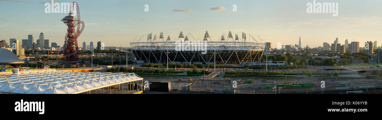UK, England, London, Stratford Olympic Stadium panorama Stock Photo