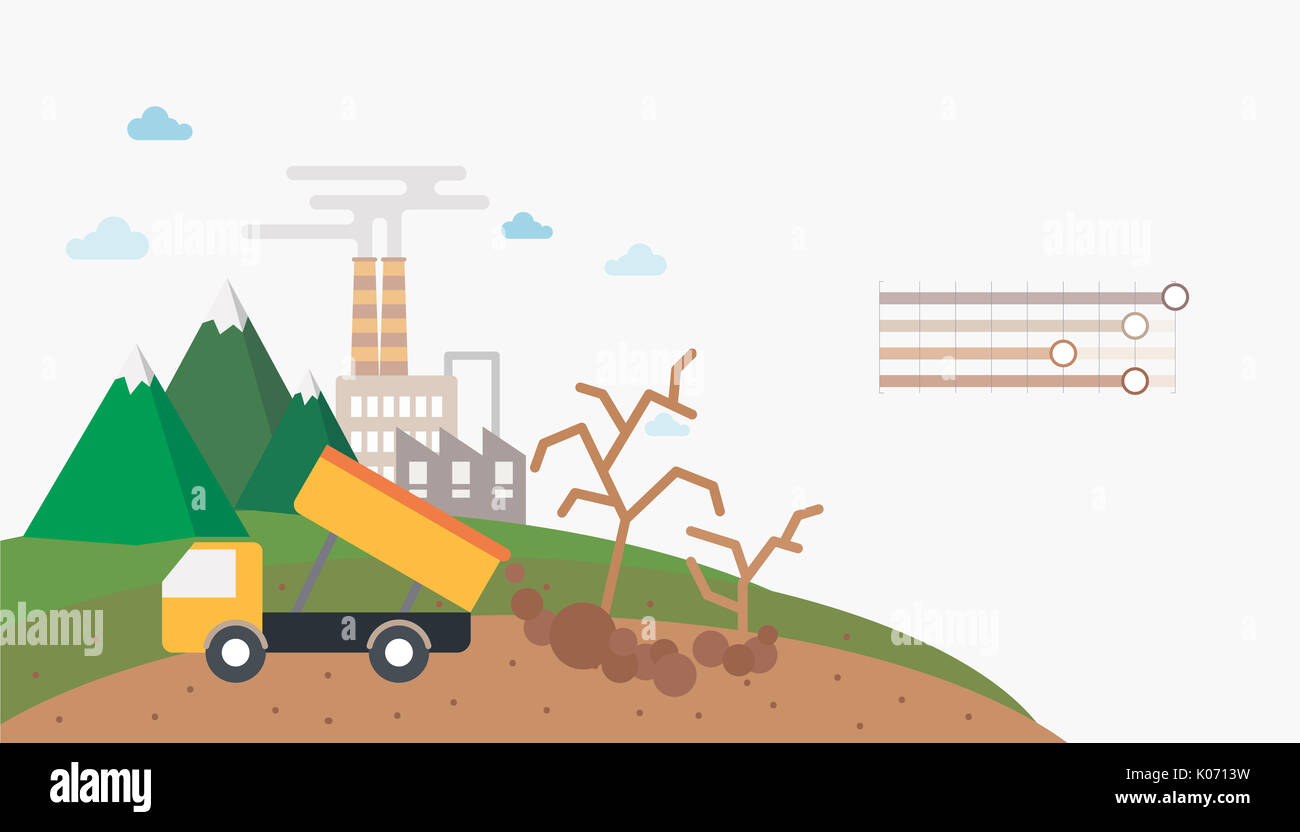 Infographic illustration related to environmental pollution Stock Photo ...