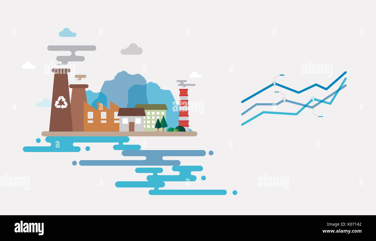 Infographic illustration related to environmental pollution Stock Photo ...