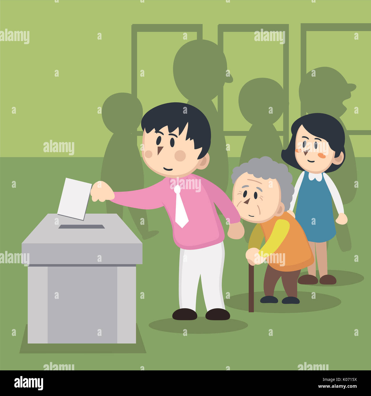 Standing In Line To Vote Stock Photos & Standing In Line To Vote Stock