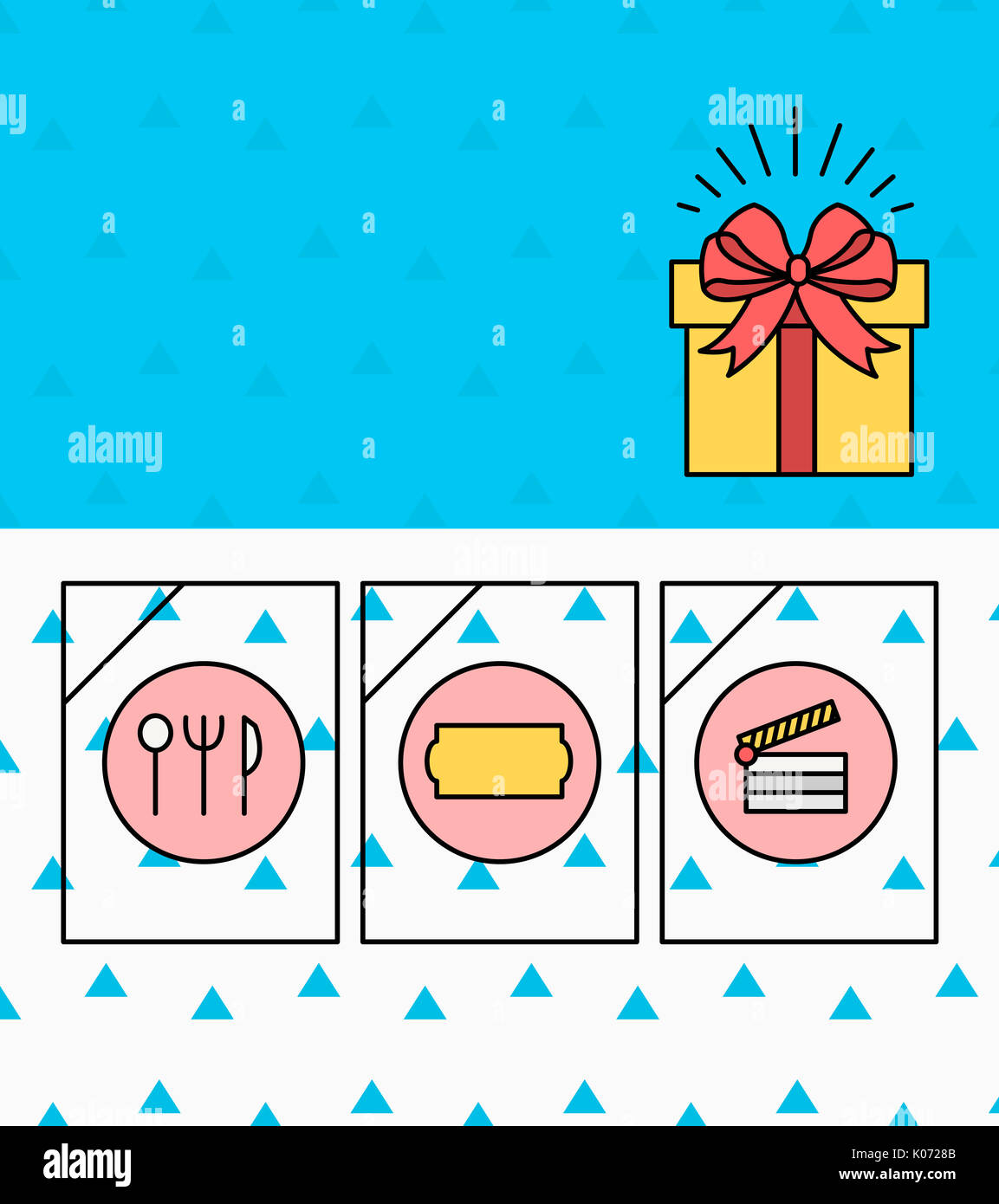 Present Box Program Present box with giftcards Stock Photo - Alamy