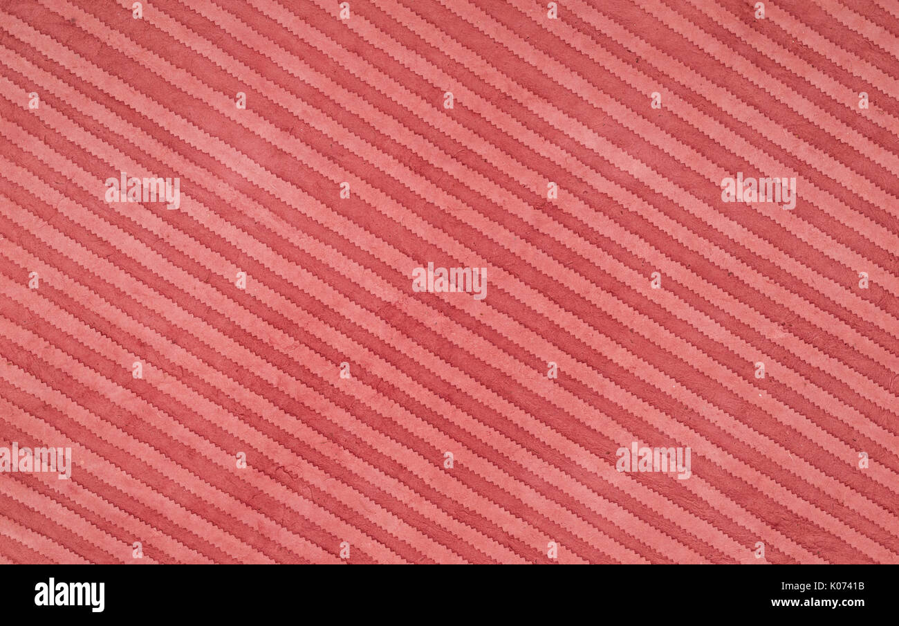 Red paper with diagonal stripes Stock Photo