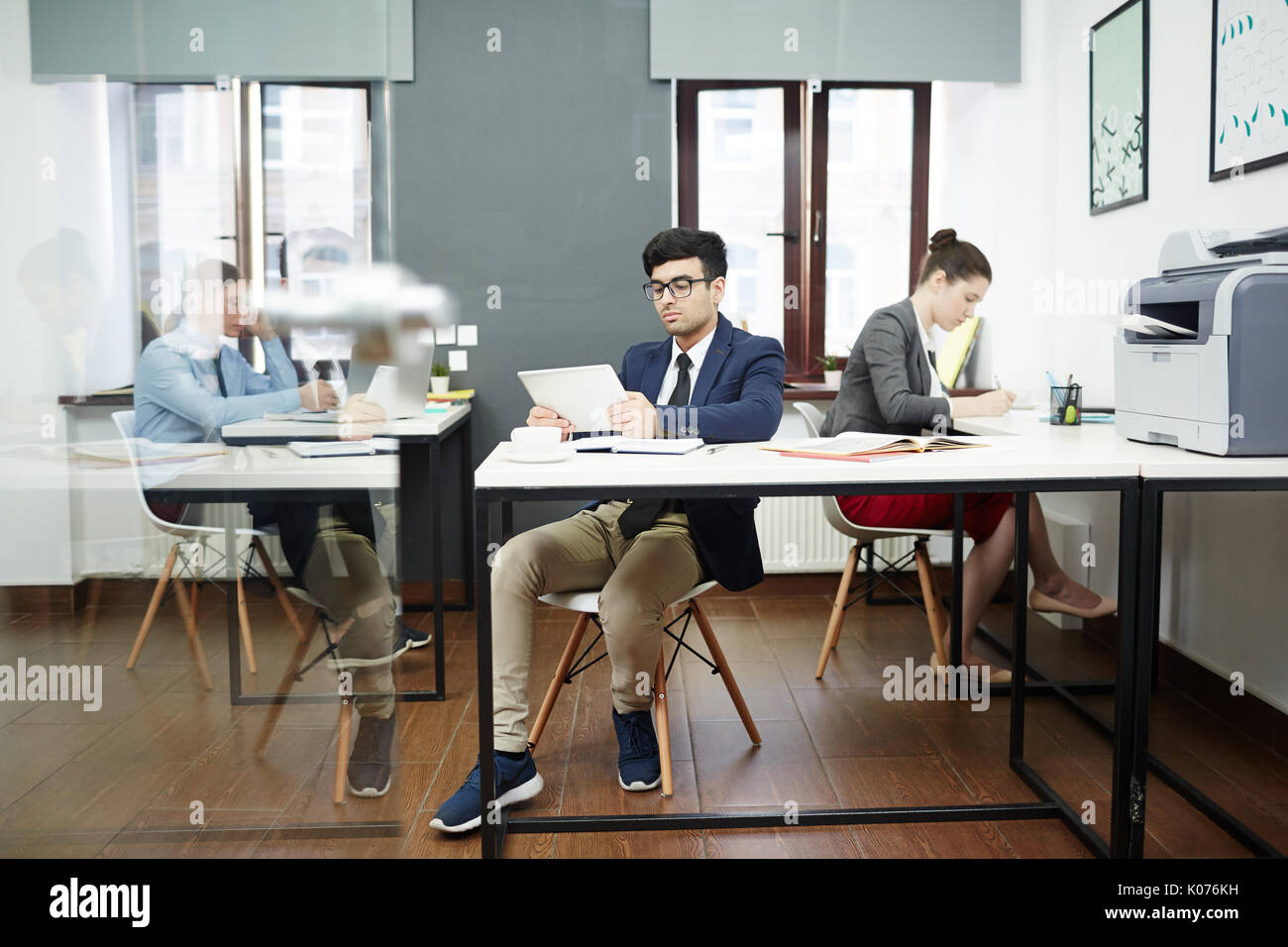 Talented Designers Focused on Work Stock Photo