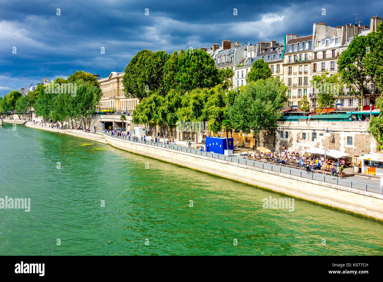 Paris Plages and the Seine River Stock Photo Alamy