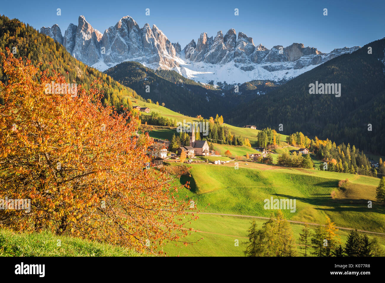 Val di Funes, Trentino Alto Adige, Italy Stock Photo