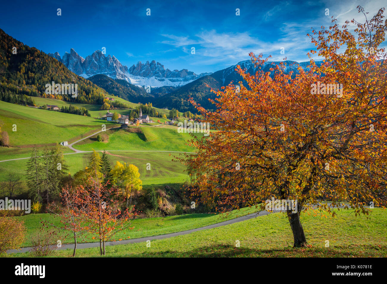 Val di Funes, Trentino Alto Adige, Italy Stock Photo