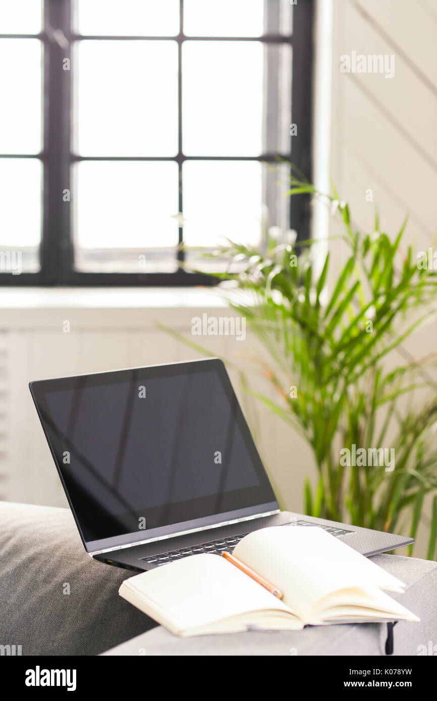 Interior room calendar laptop hi-res stock photography and images - Alamy