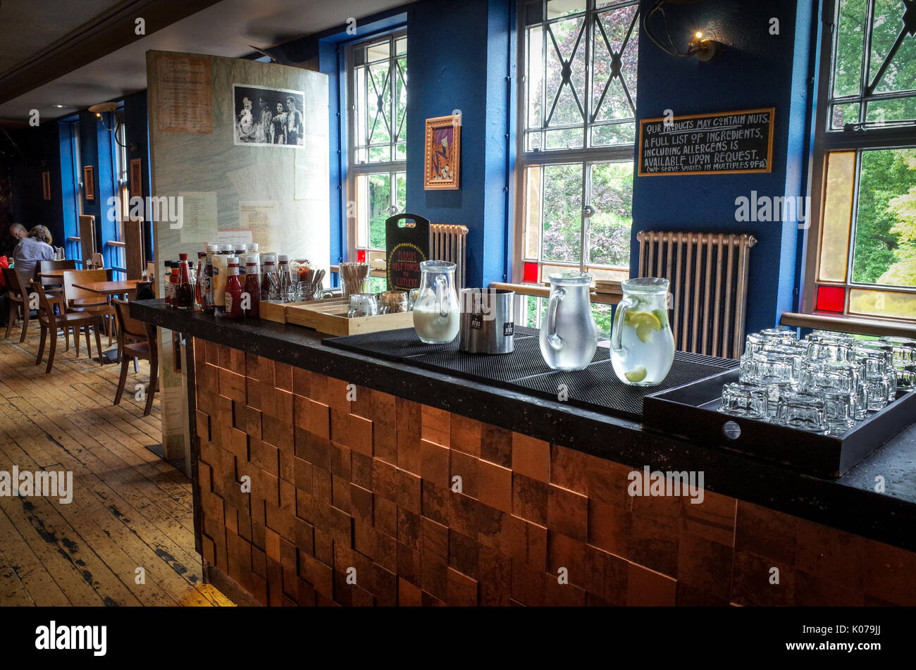 Cambridge Picturehouse Cafe Bar - the first floor Cafe Bar at the Cambridge PIcturehouse cinema in central Cambridge Stock Photo