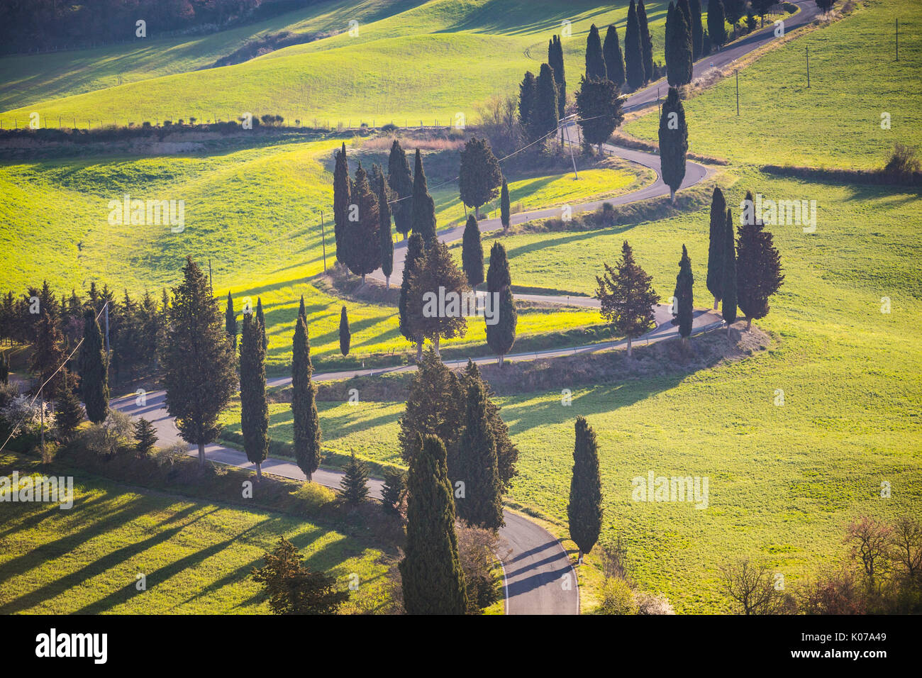 Monticchiello, Val d'Orcia, Tuscany, Italy Stock Photo