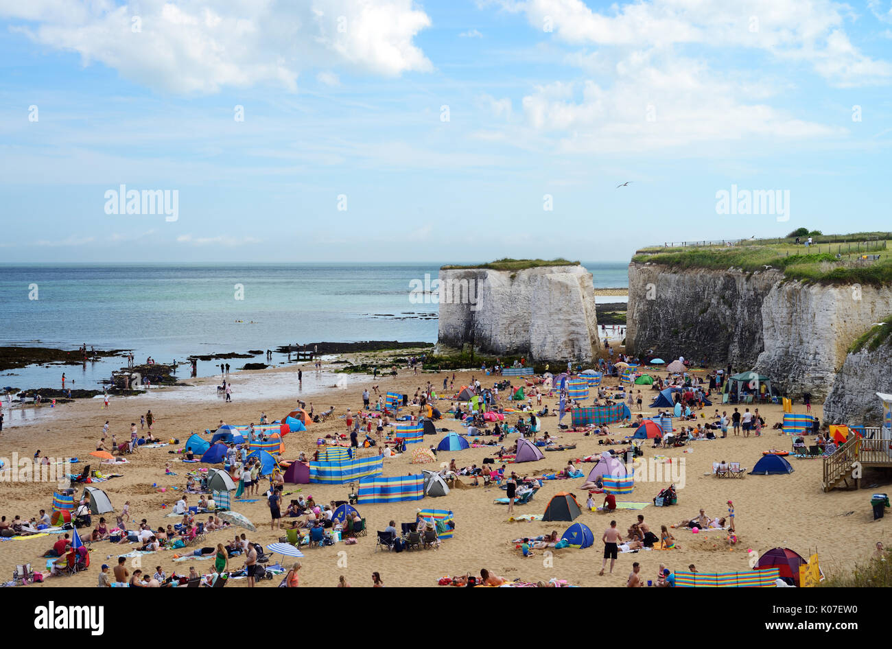 Botany Bay is in Broadstairs, Kent on the English south east coast - excellent beaches and dramatic cliffs make it a popular tourist destination. Stock Photo