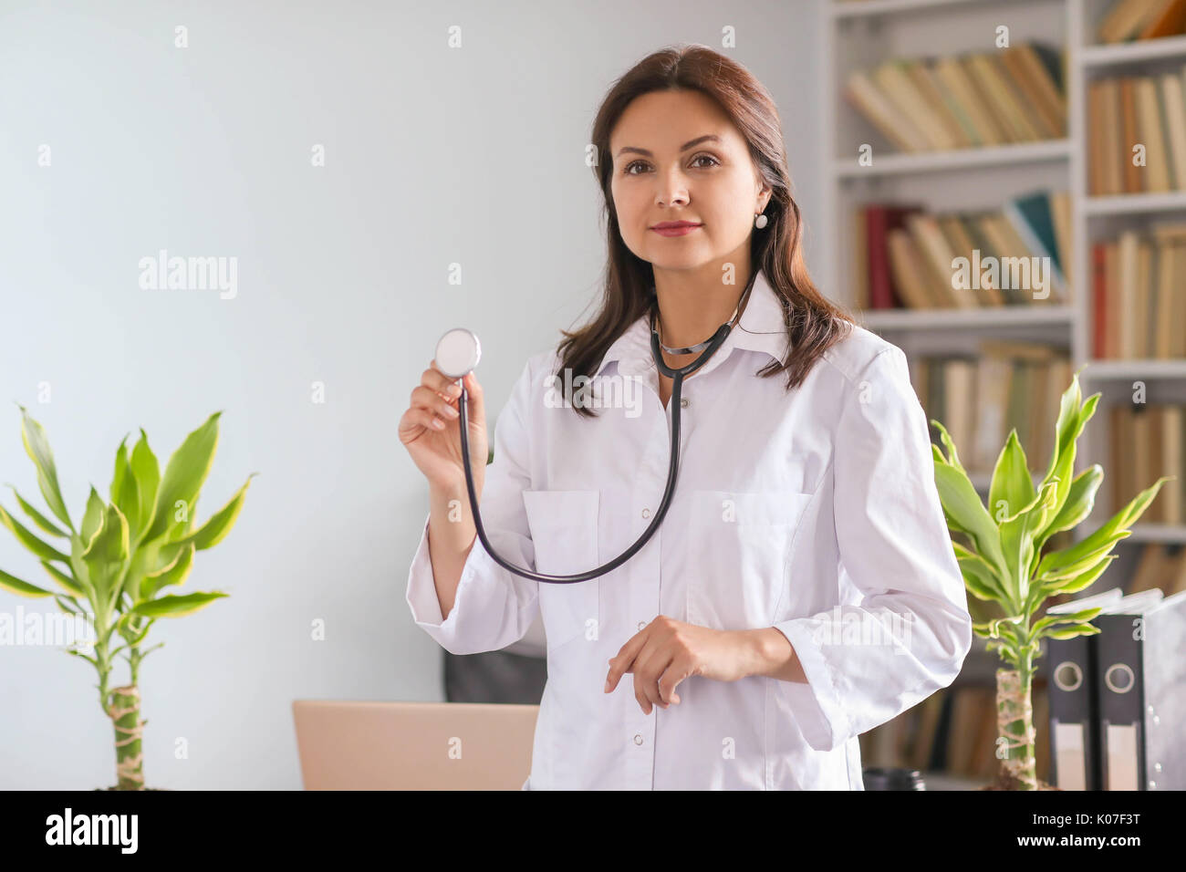 Friendly female doctor attractive hi-res stock photography and images ...