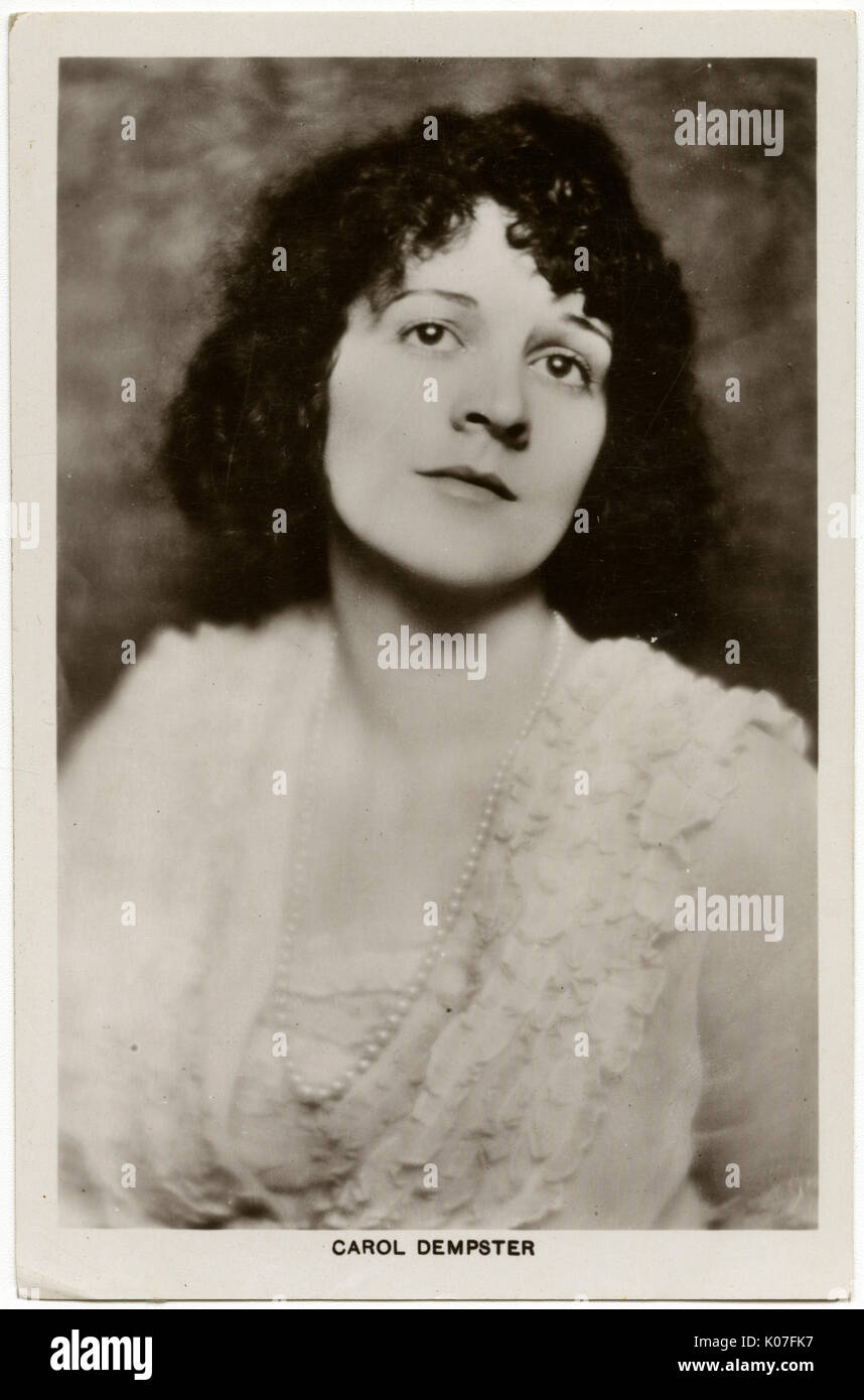 Carol Dempster (1901 - 1991), American actress of silent films       Date: Stock Photo