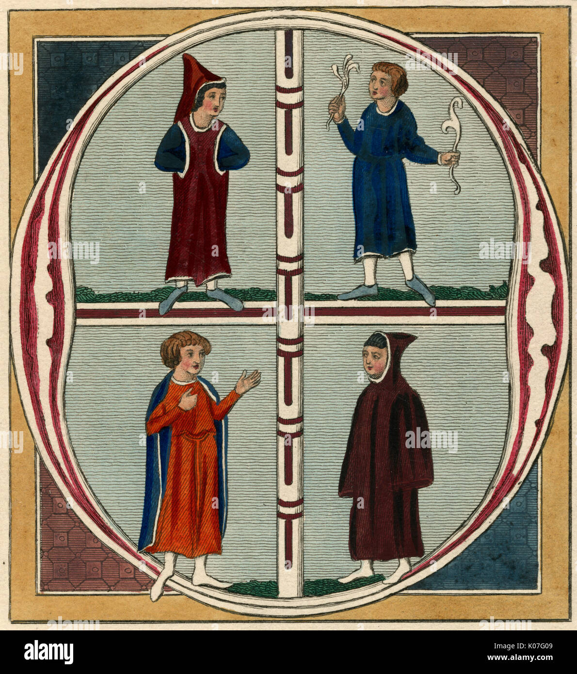 Seasonal Wear 14th century Stock Photo