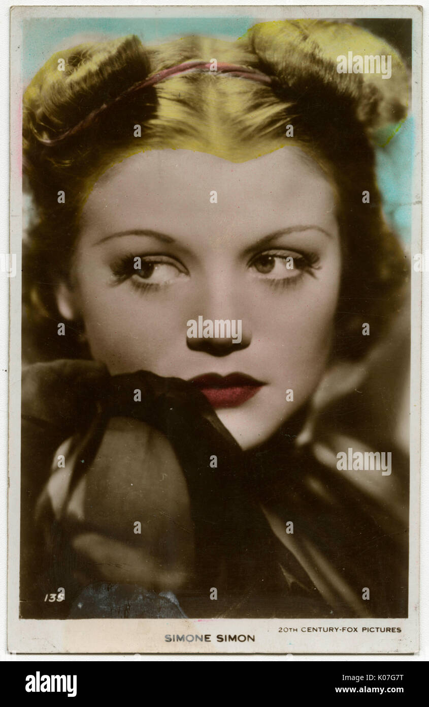 Simone Simon (1910 - 2005), French actress of stage and screen       Date: Stock Photo