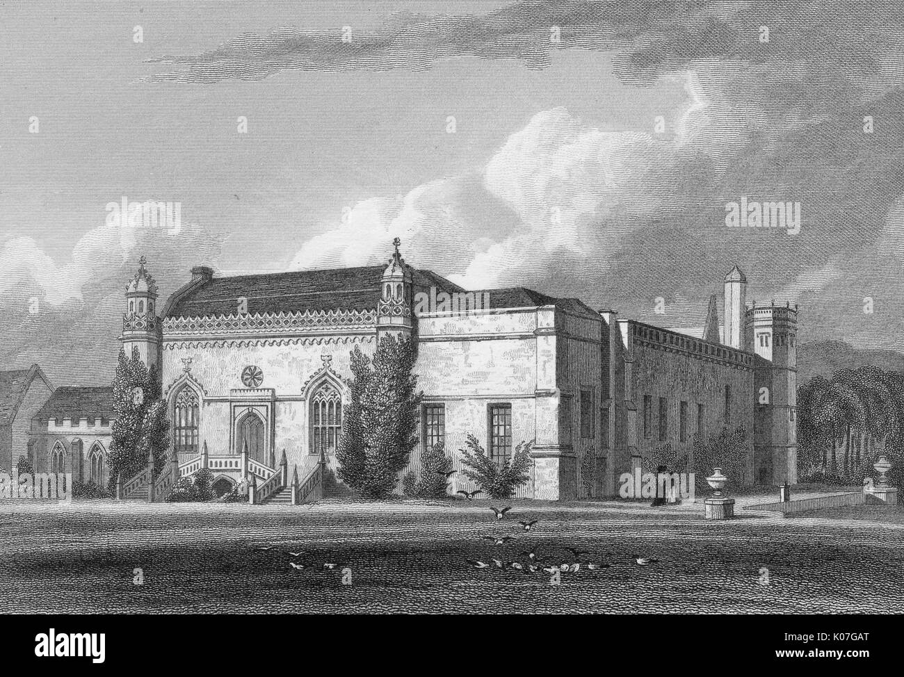 LACOCK ABBEY/WILTS 1830 Stock Photo